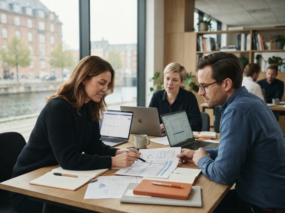 Ruvra Fynel teammiljø med analyseskærme til dataarbejde
